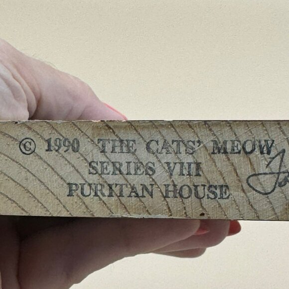 The Cats Meow Series VIII 1990 Puritan House Collectible Wooden Shelf Decor - Picture 6 of 9